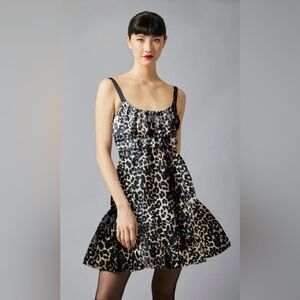 Hope for Flowers Size Small Leopard Print Sleeveless Dress Cotton